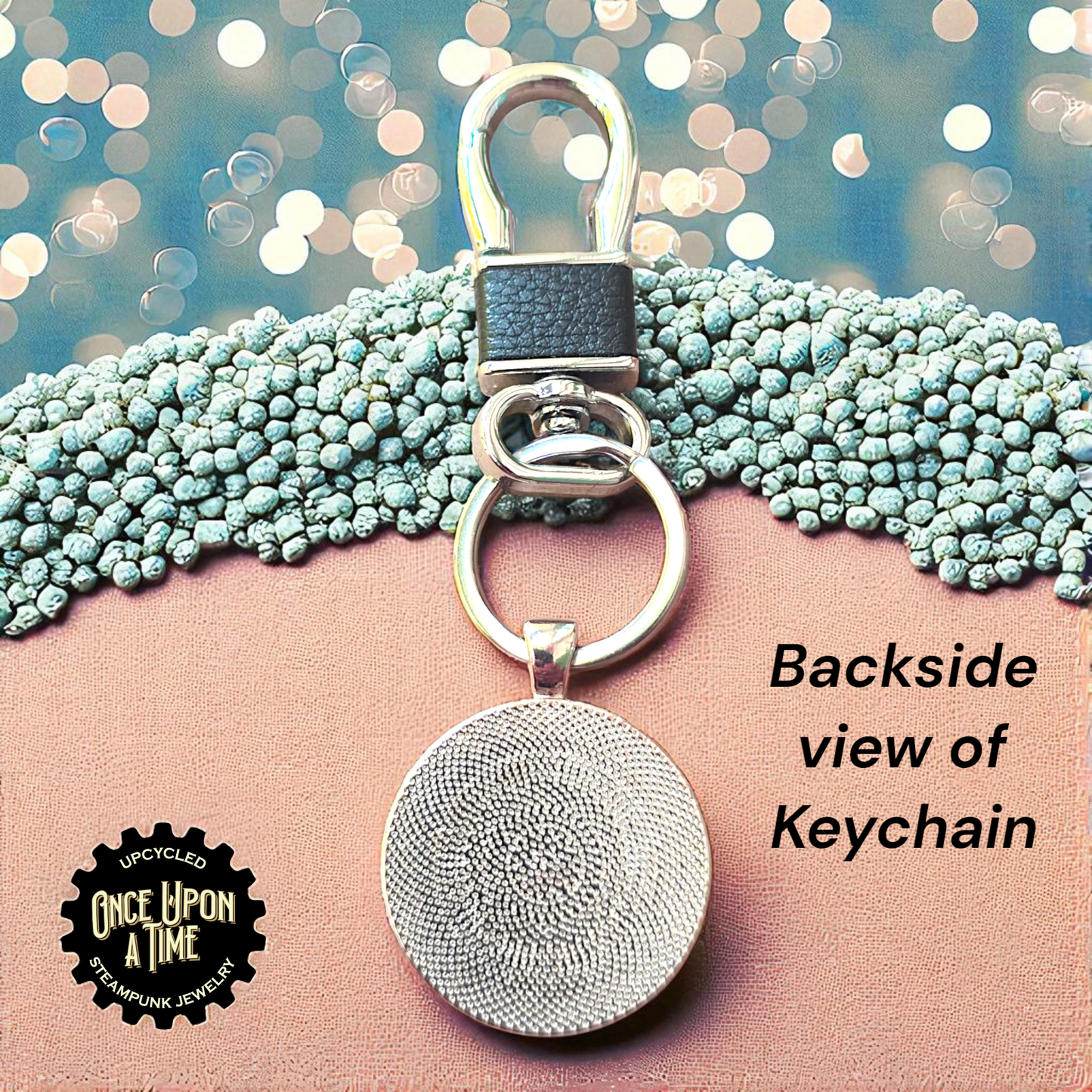 Calendar Large Round Watch Part Keychain