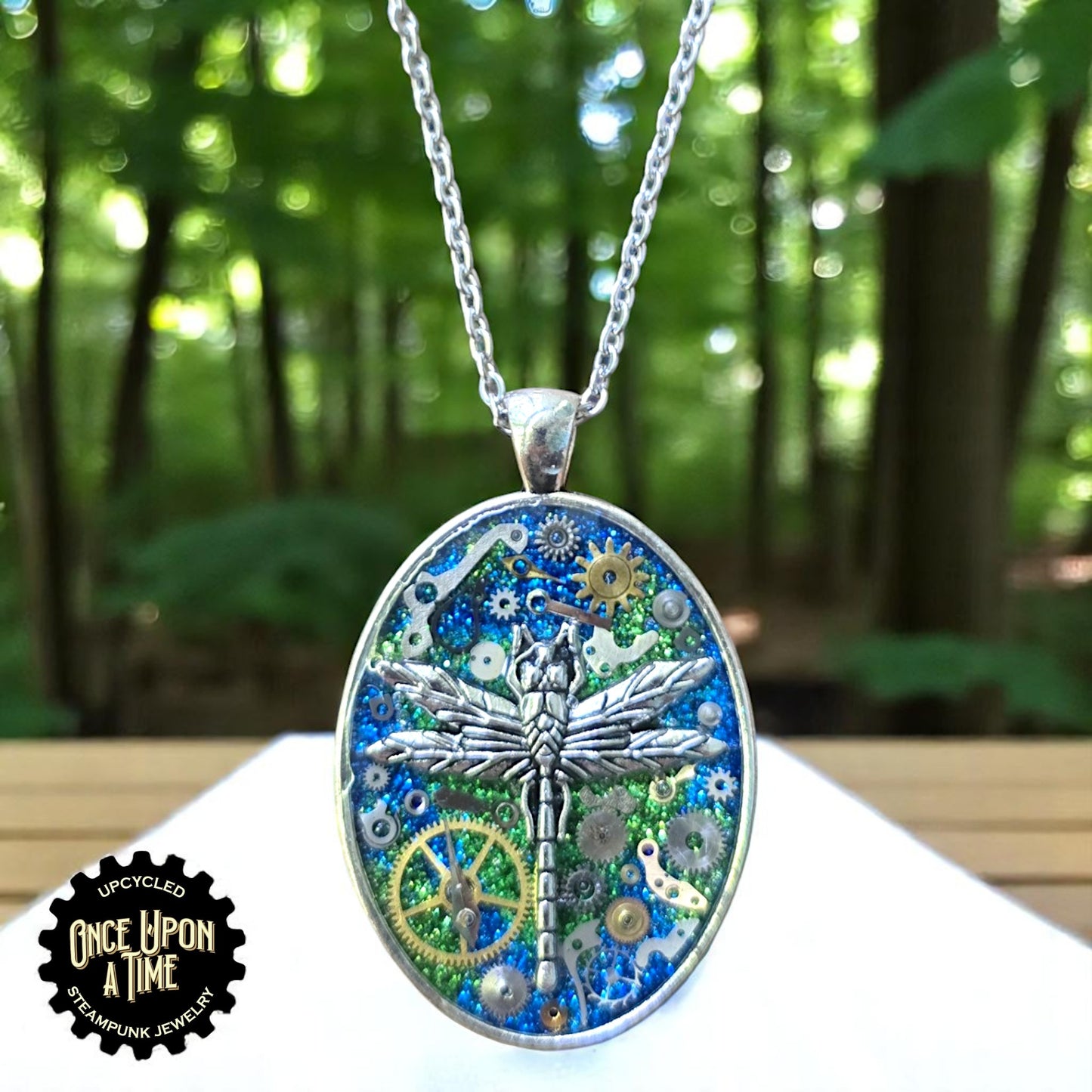 Dragonfly Oval Watch Part Pendants