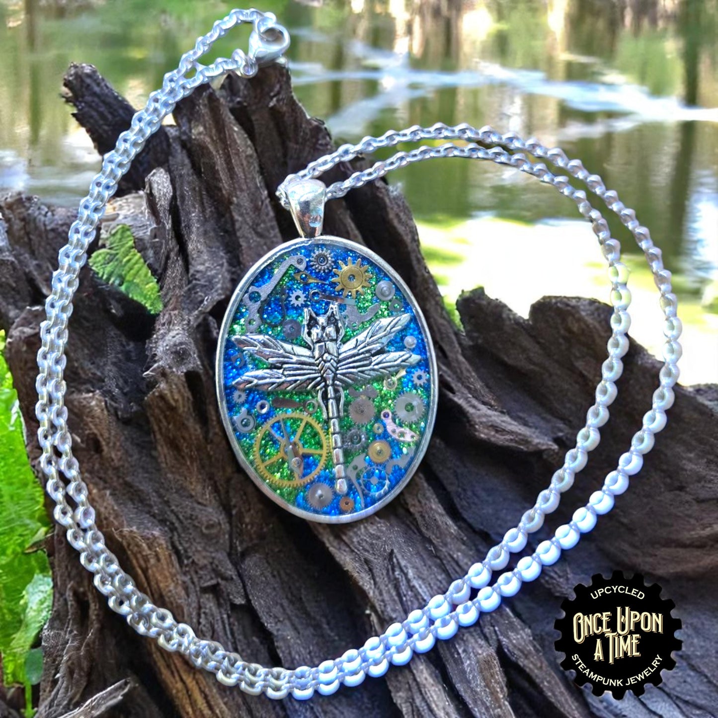 Dragonfly Oval Watch Part Pendants
