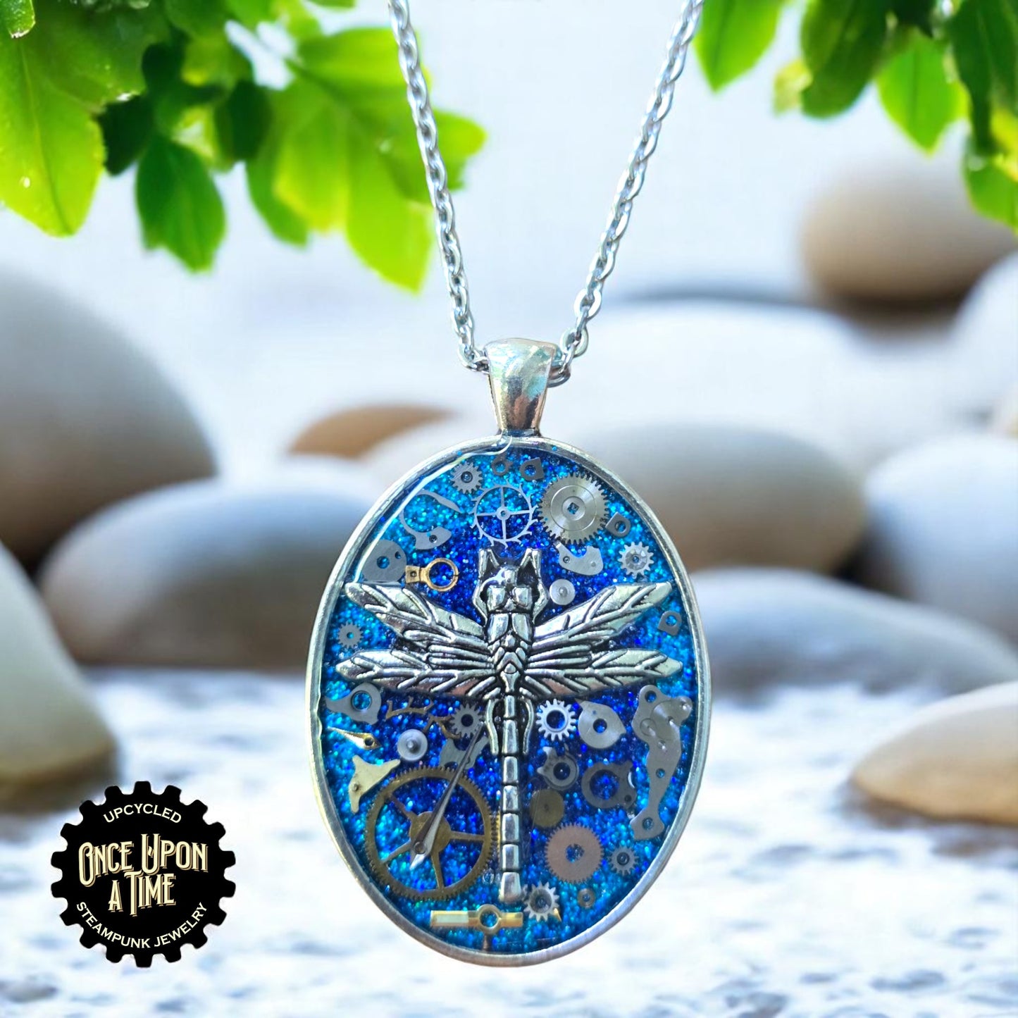 Dragonfly Oval Watch Part Pendants