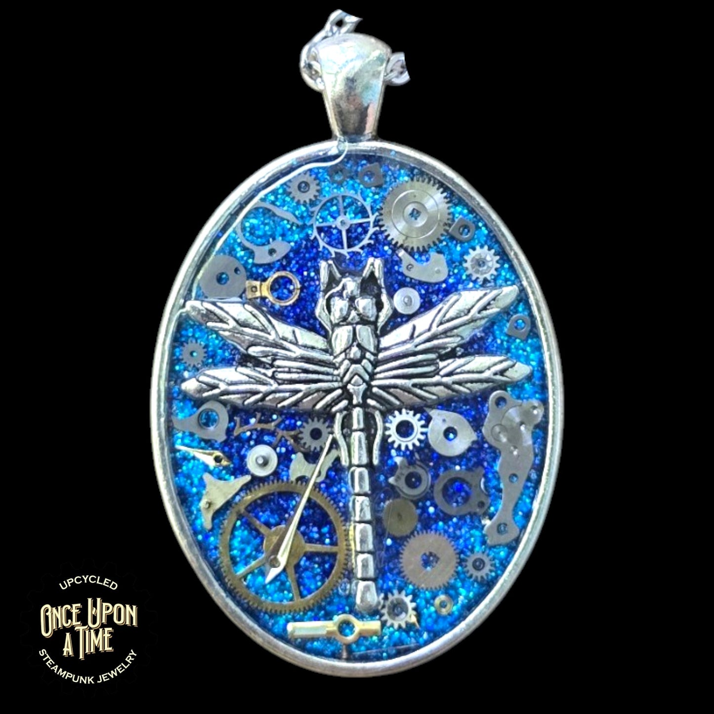 Dragonfly Oval Watch Part Pendants