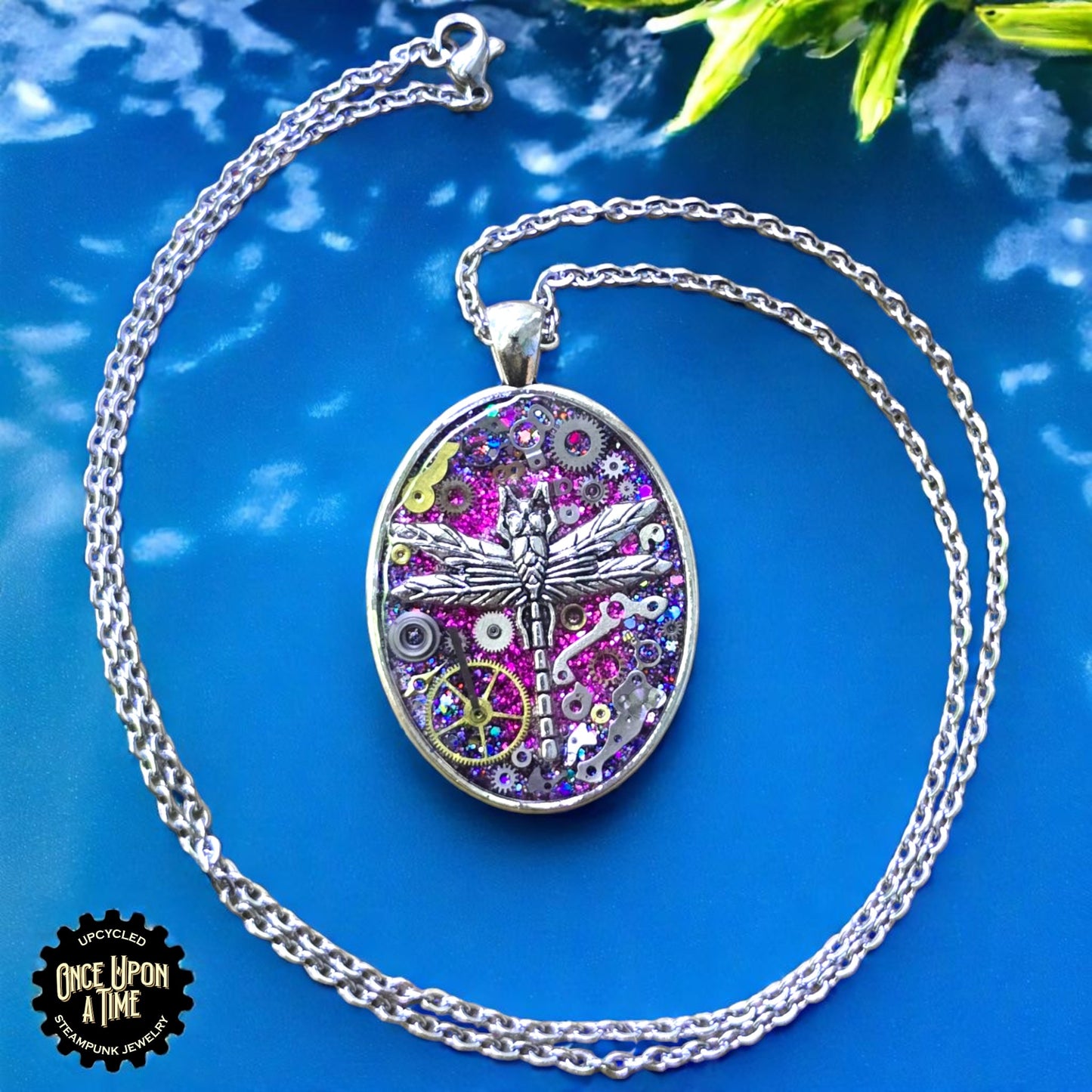 Dragonfly Oval Watch Part Pendants