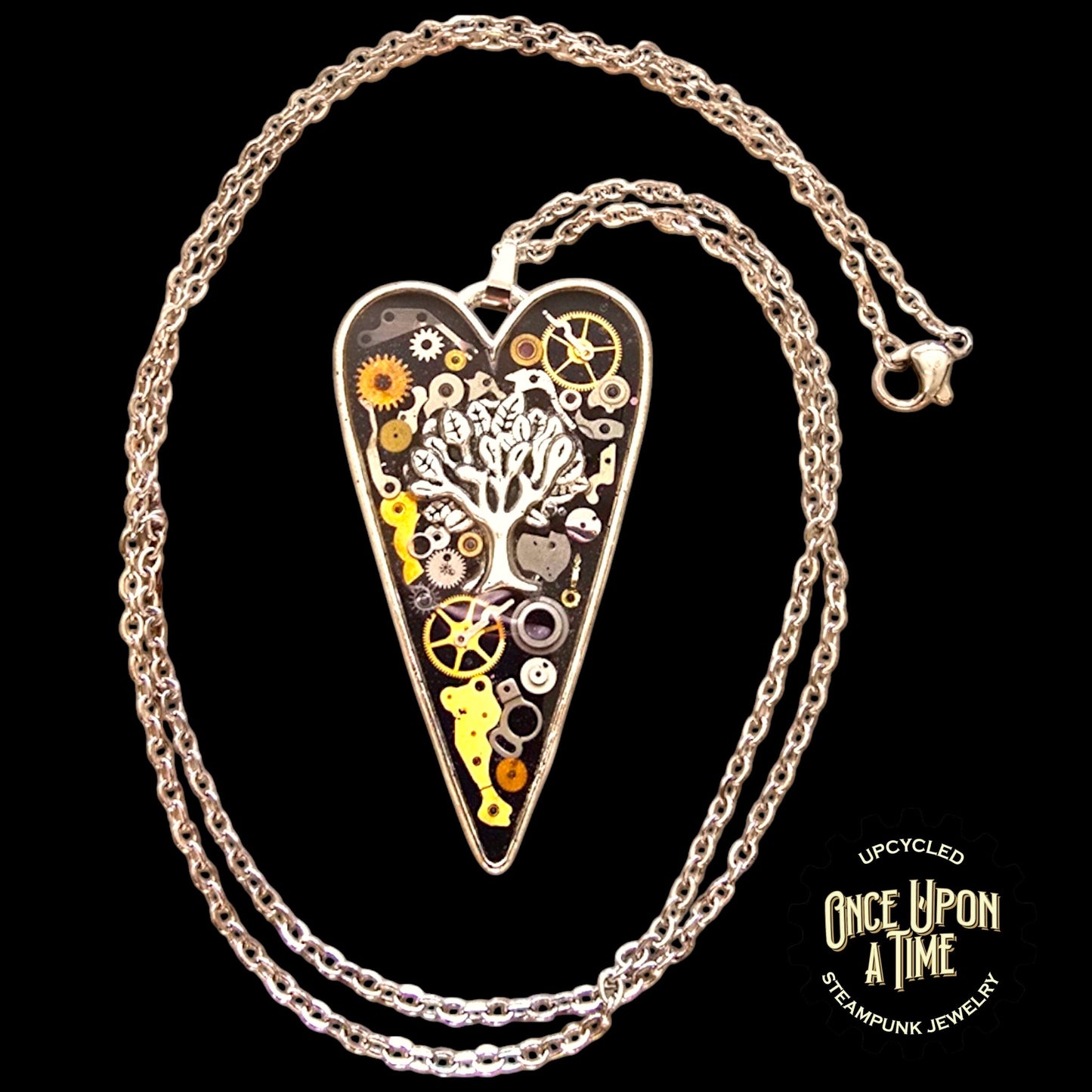 Tree of Life Heart Watch Part Pendant
