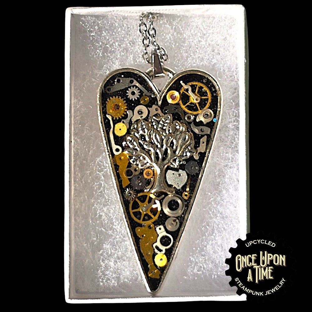 Tree of Life Heart Watch Part Pendant