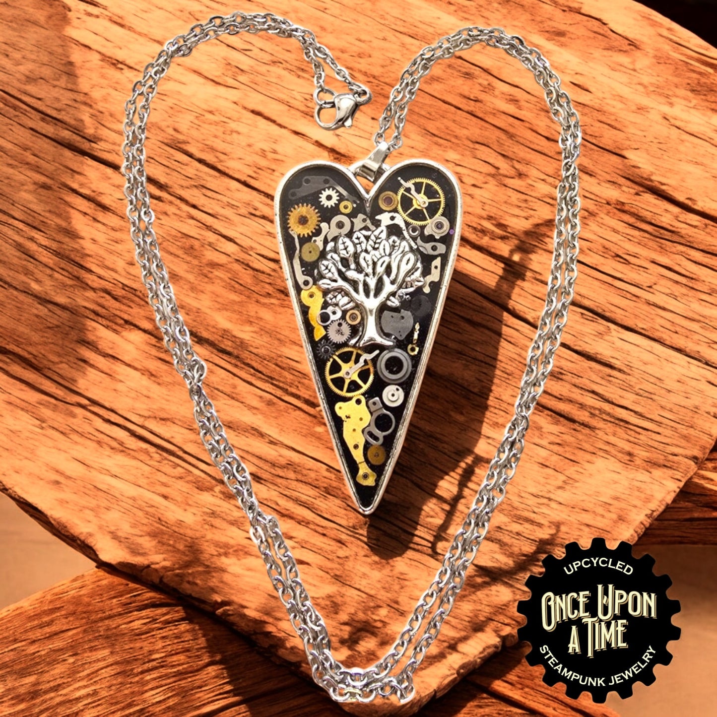 Tree of Life Heart Watch Part Pendant