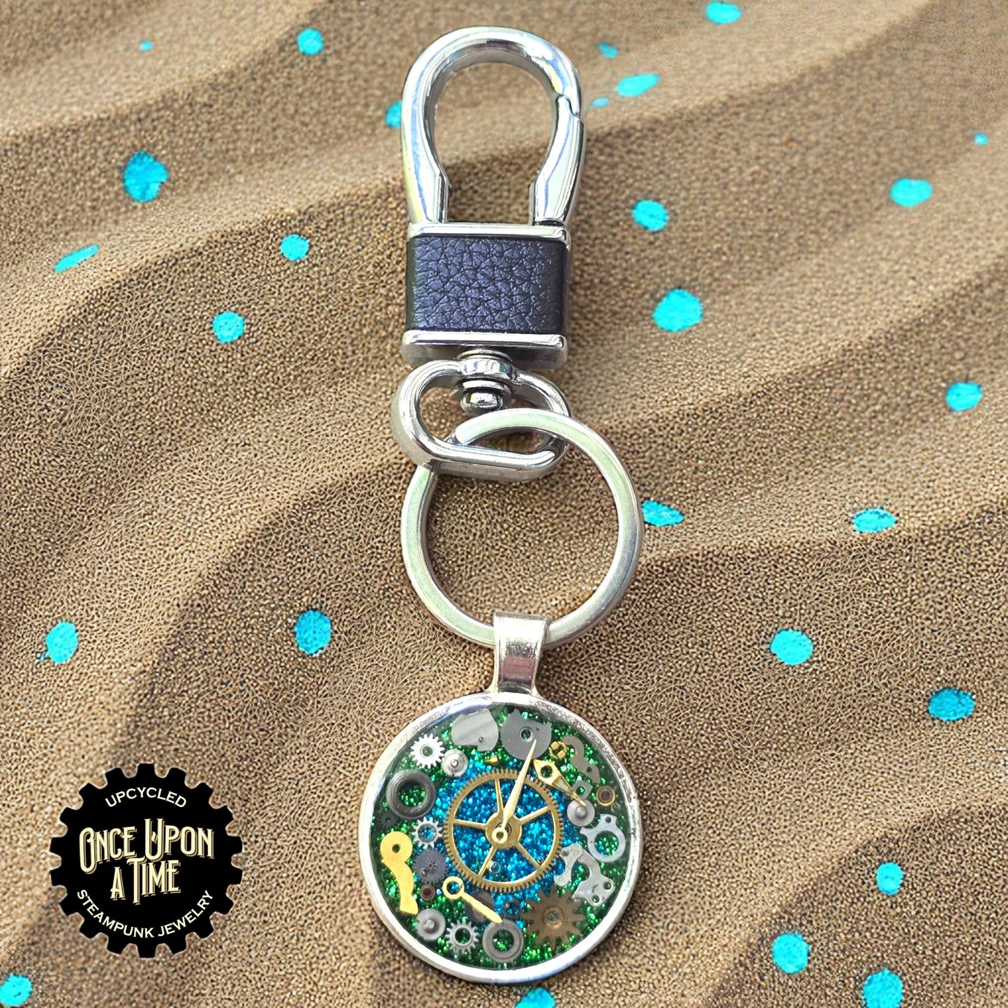 Large Round Watch Part Keychains