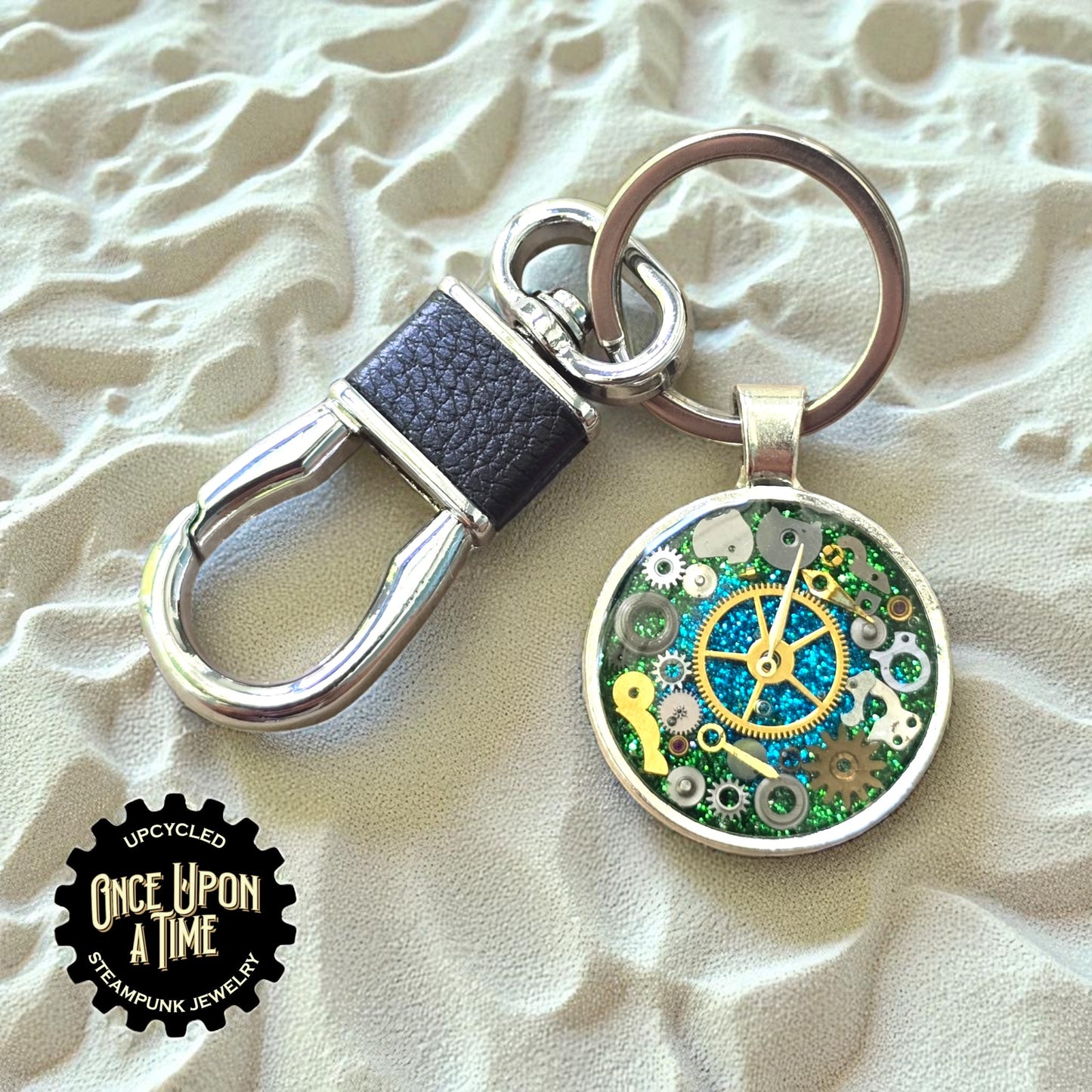 Large Round Watch Part Keychains