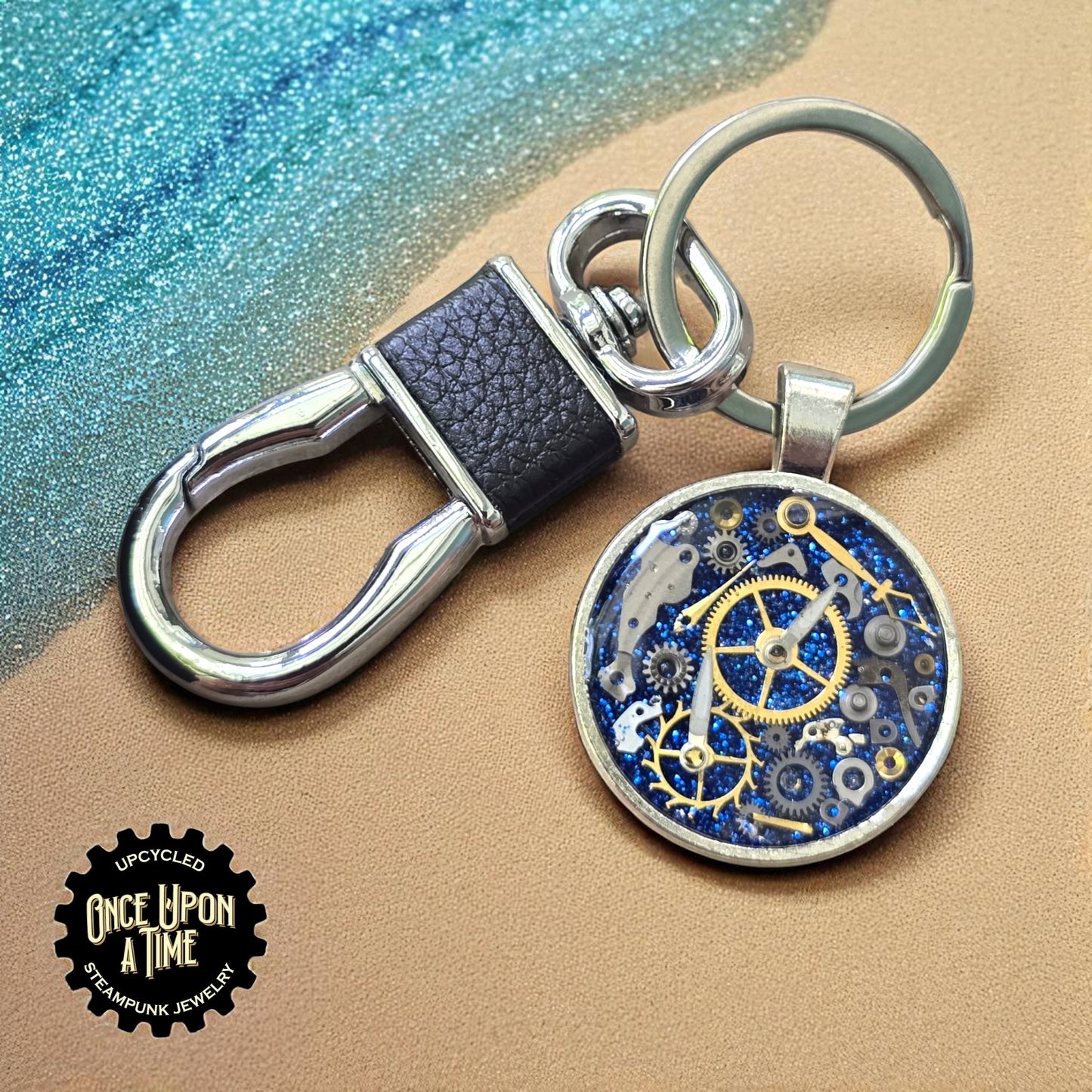 Large Round Watch Part Keychains