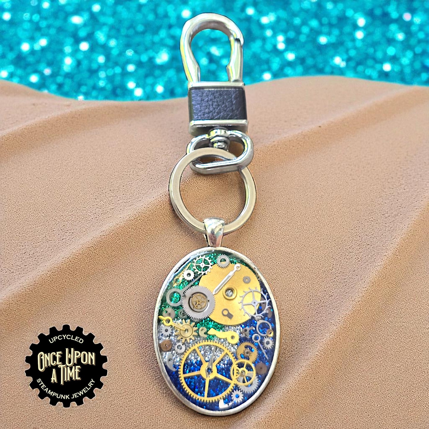 Oval Watch Part Keychain