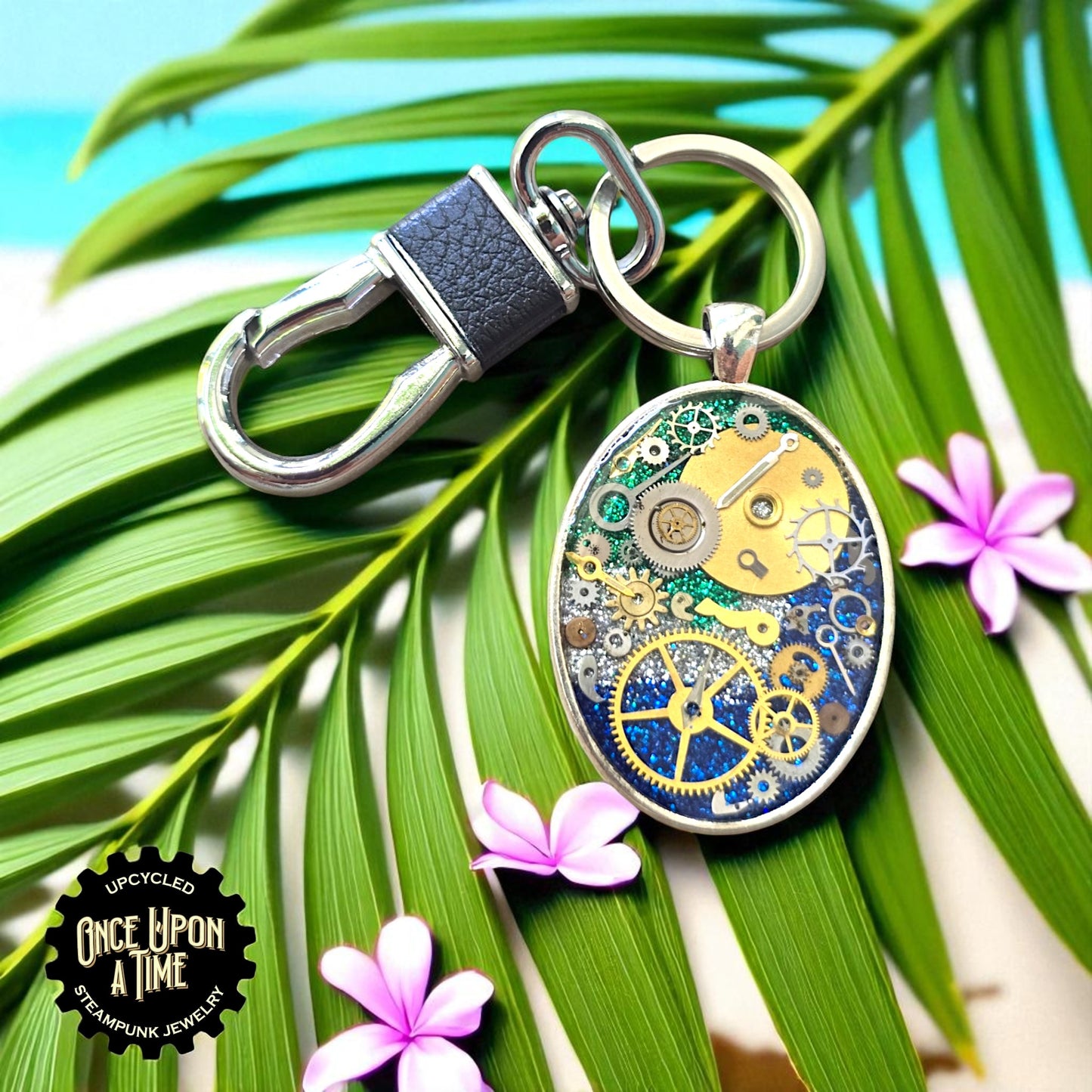 Oval Watch Part Keychain