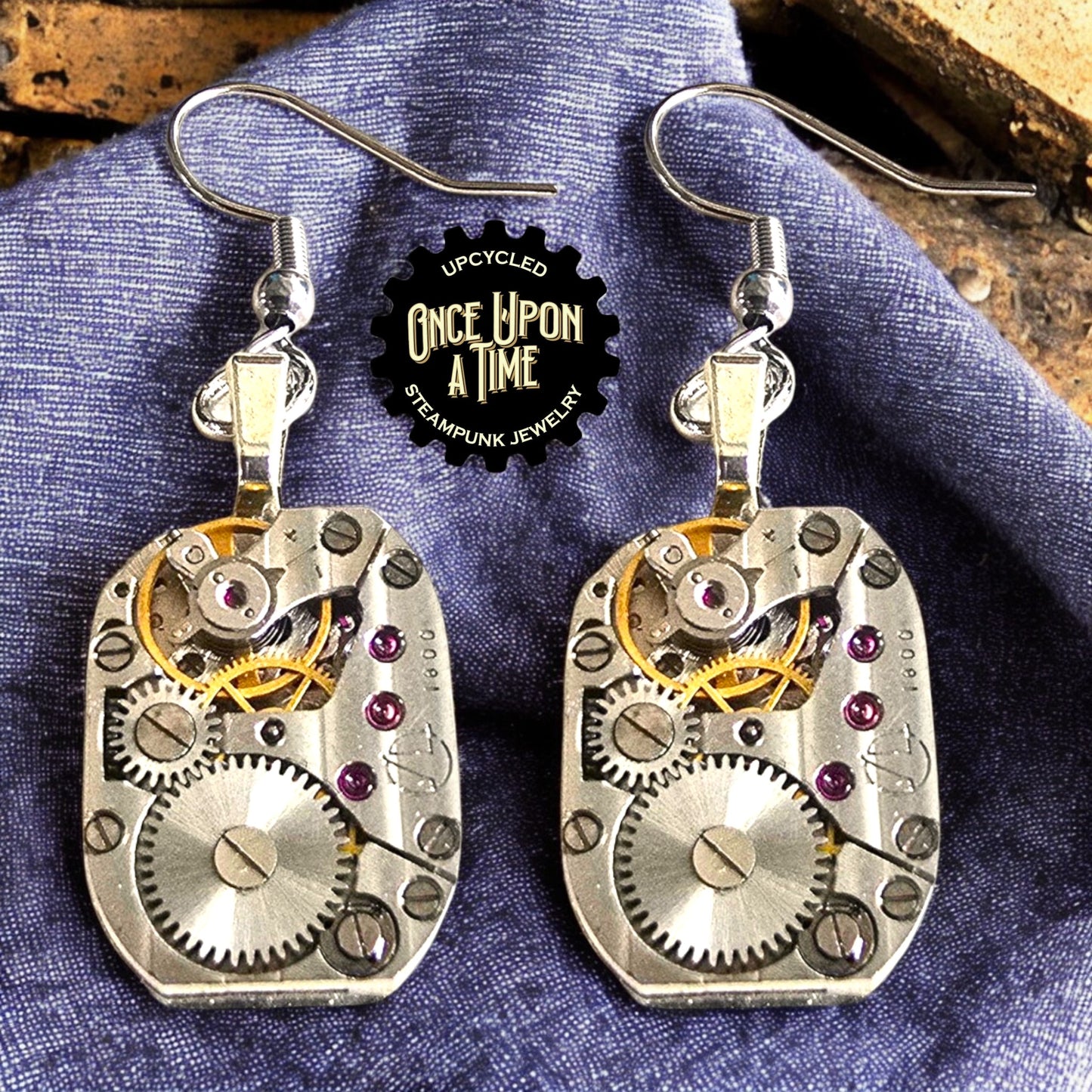 Ukrainian Movement Watch Part Earrings- Soviet Era