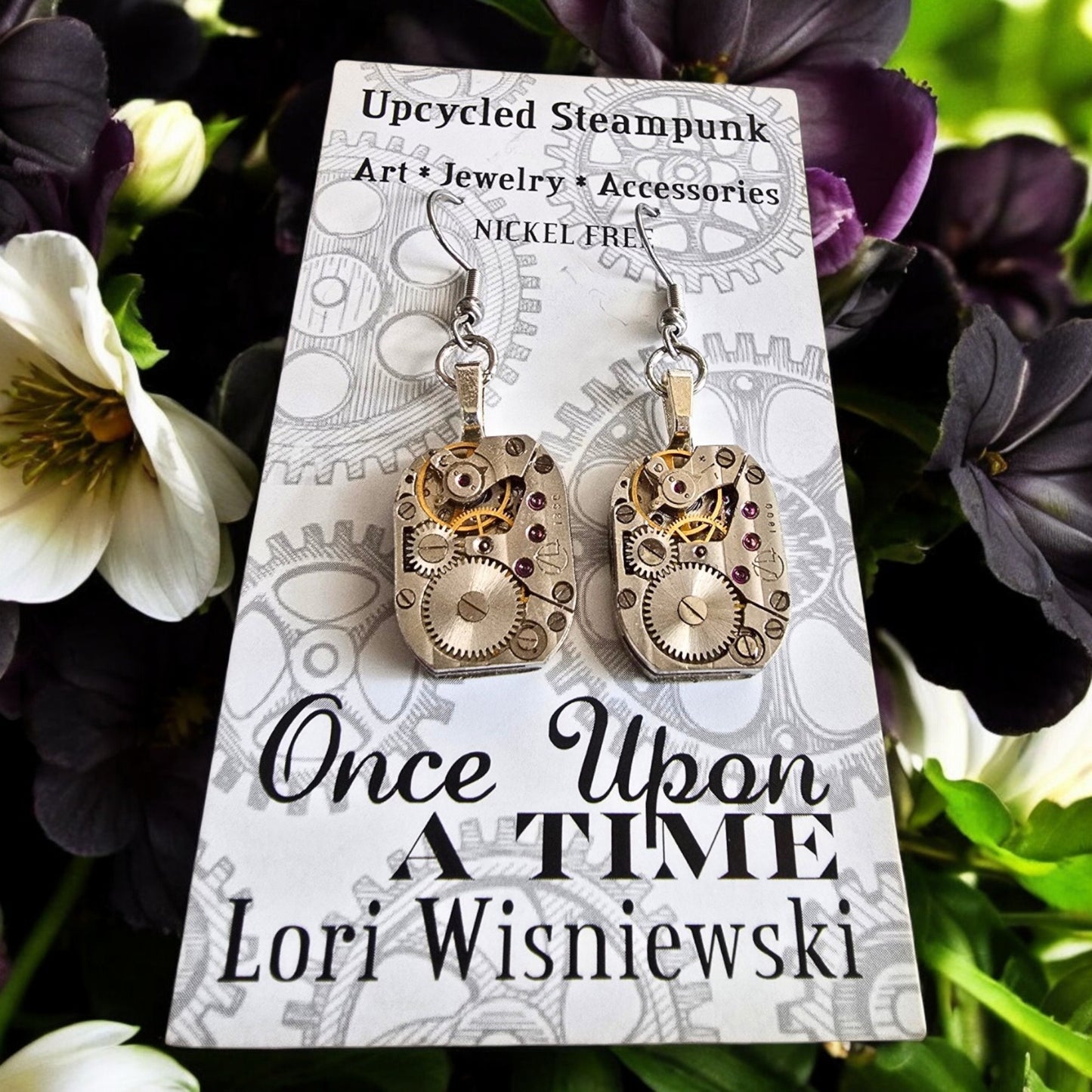 Ukrainian Movement Watch Part Earrings- Soviet Era