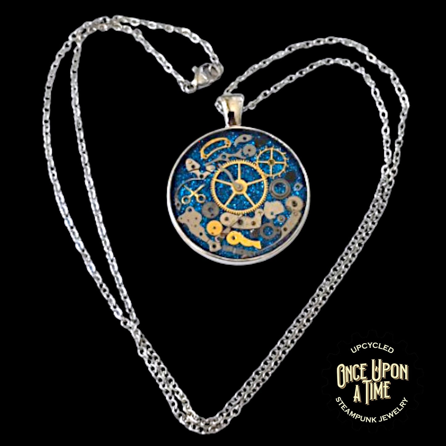 Cog Round Watch Part Pendant