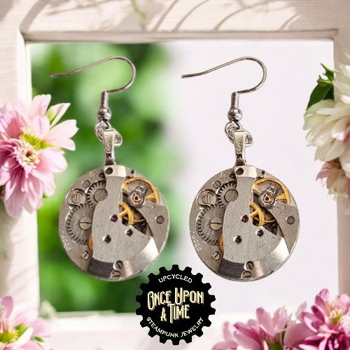 Ukrainian Movement Watch Part Earrings- Soviet Era
