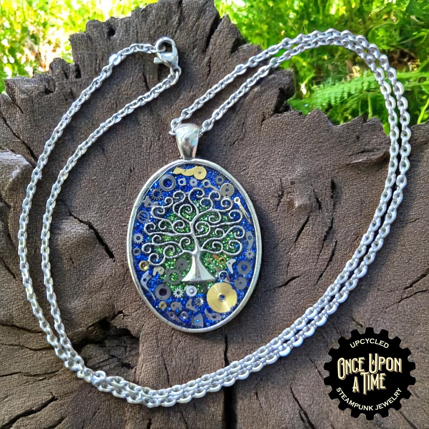 Tree of Life Oval Watch Part Pendant