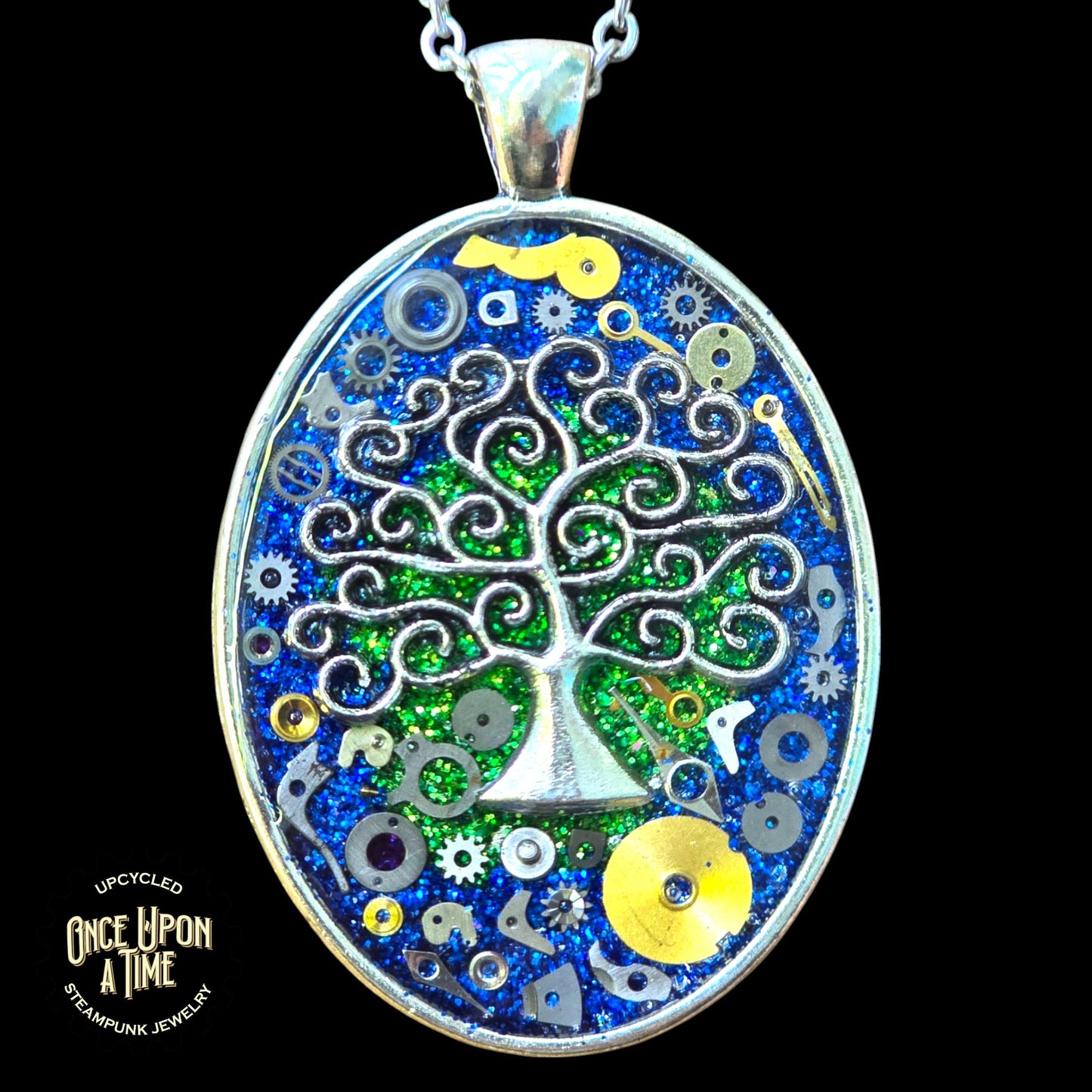 Tree of Life Oval Watch Part Pendant