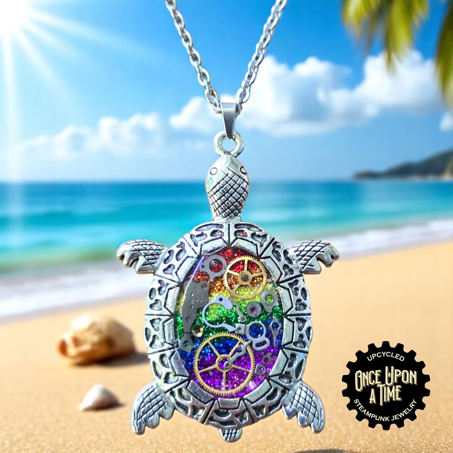 Turtle Oval Watch Part Pendants