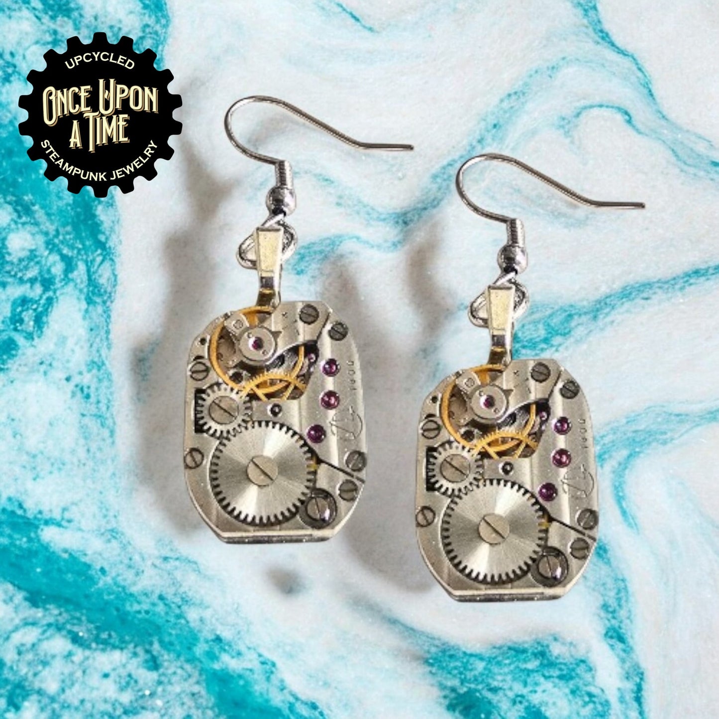 Ukrainian Movement Watch Part Earrings- Soviet Era