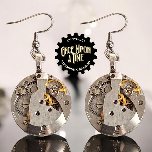 Ukrainian Movement Watch Part Earrings- Soviet Era