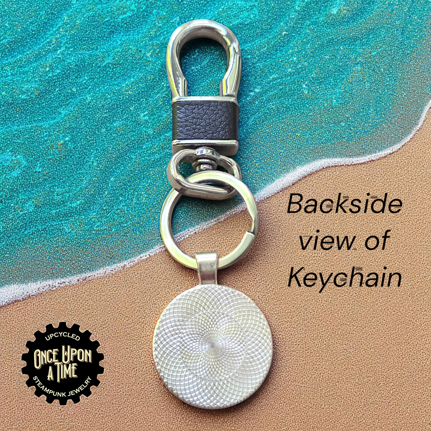 Calendar Small Round Watch Part Pendant Keychain