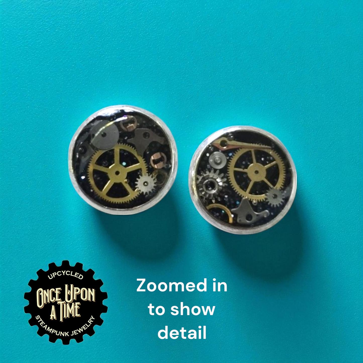 Small Stud Post Watch Part Earrings