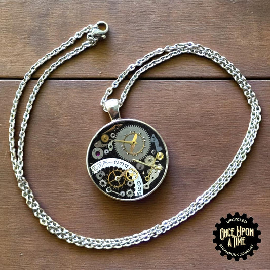 Cog Calendar Round Watch Part Pendant