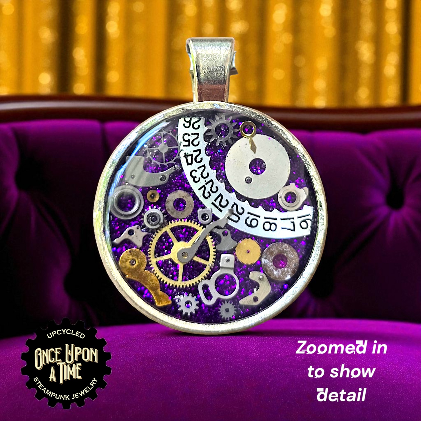 Calendar Small Round Watch Part Pendant Keychain