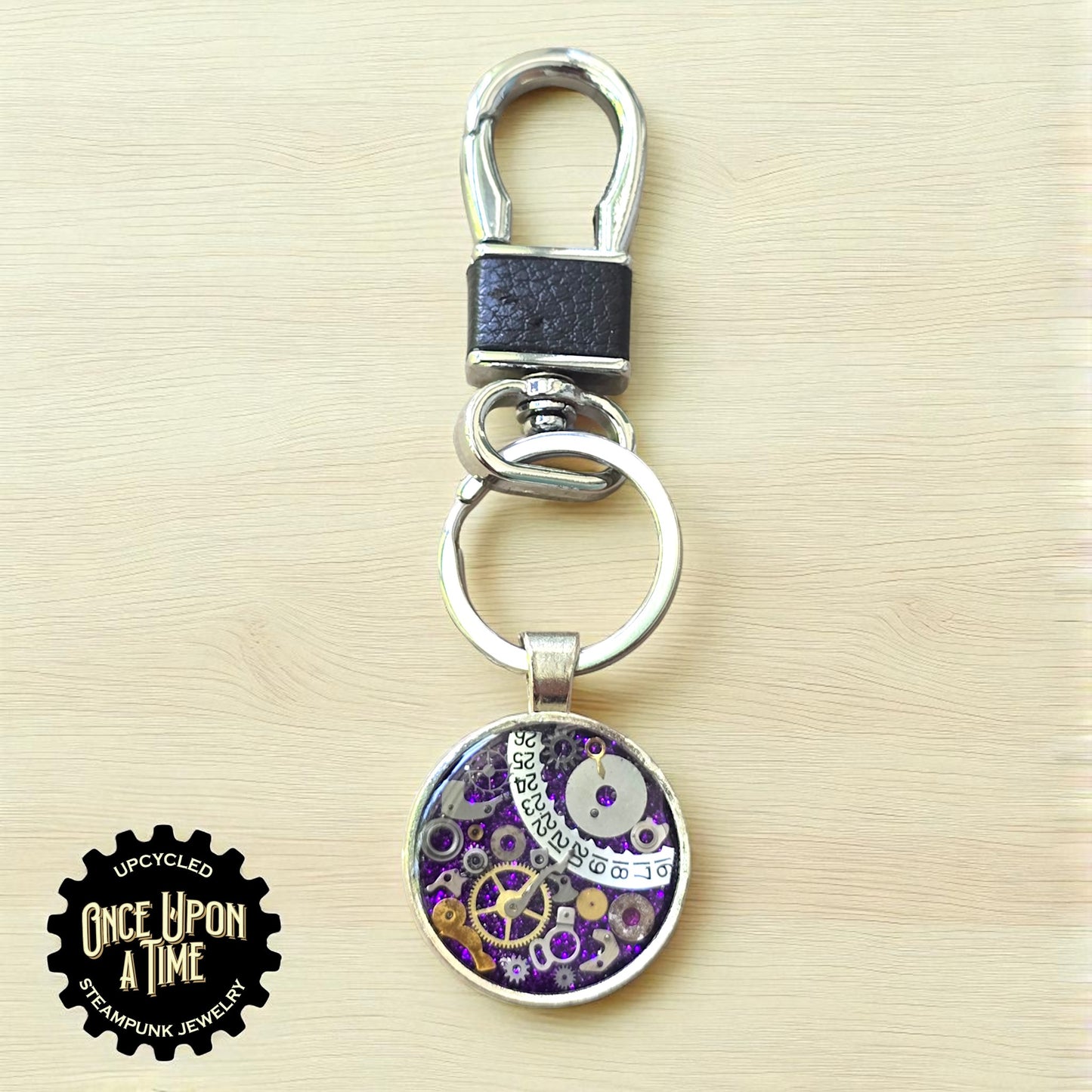 Calendar Small Round Watch Part Pendant Keychain