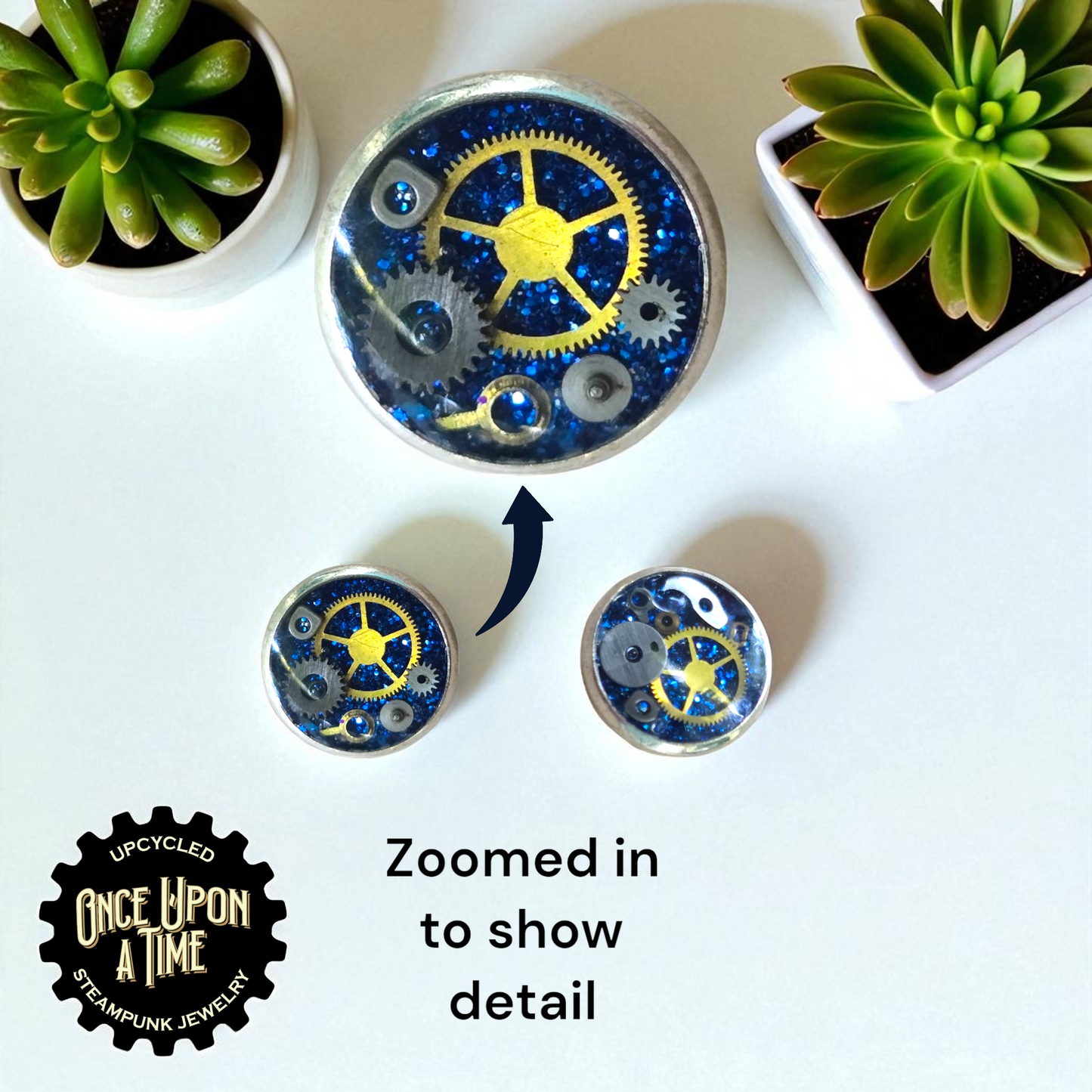 Small Stud Post Watch Part Earrings