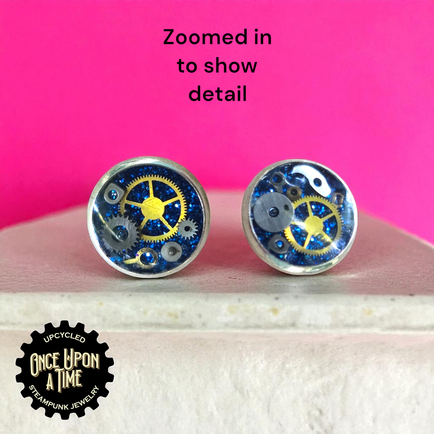 Small Stud Post Watch Part Earrings