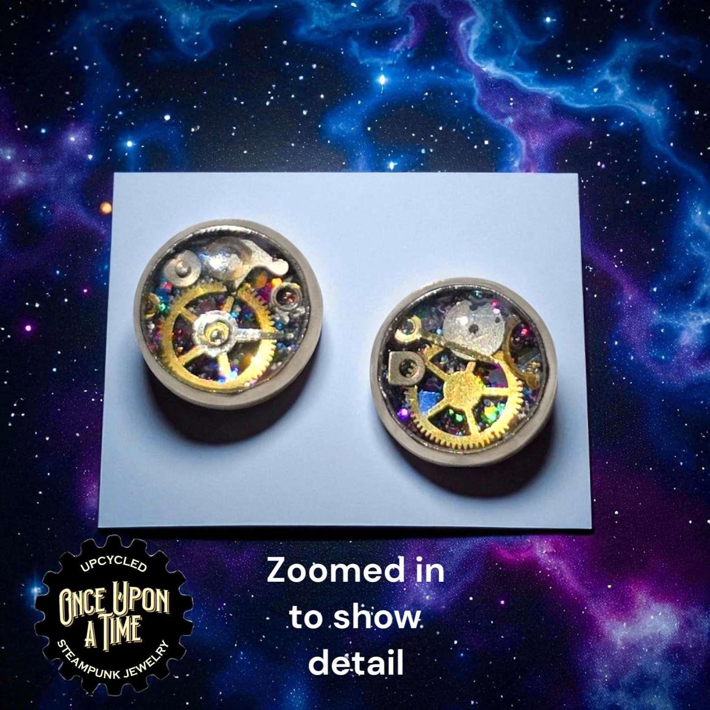 Small Stud Post Watch Part Earrings