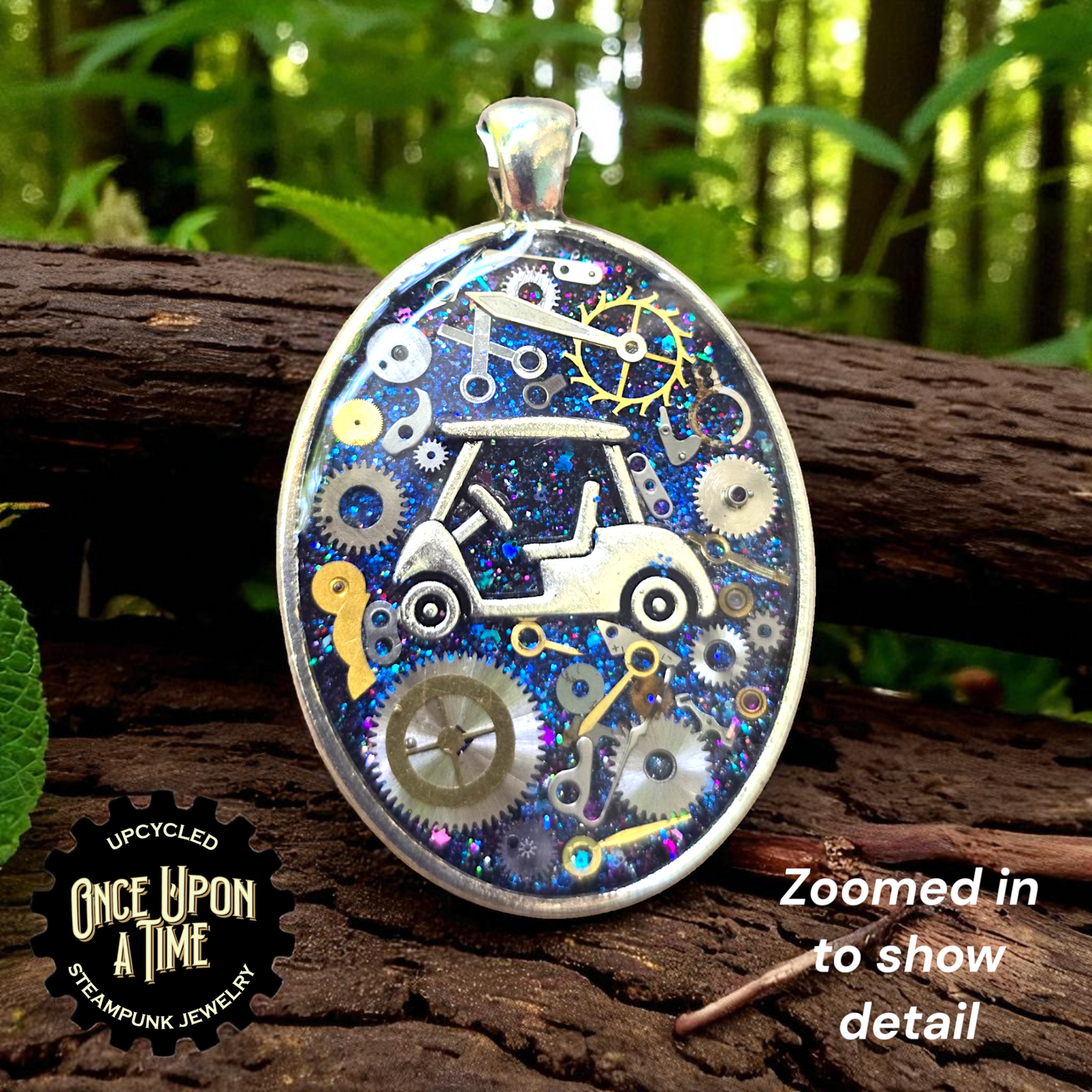 Golf Cart Oval Watch Part Keychain