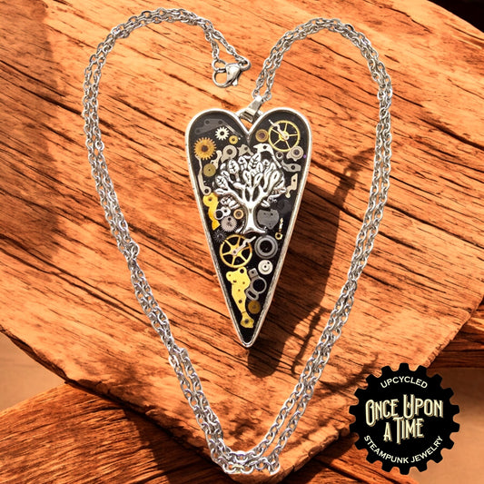 Tree of Life Heart Watch Part Pendant