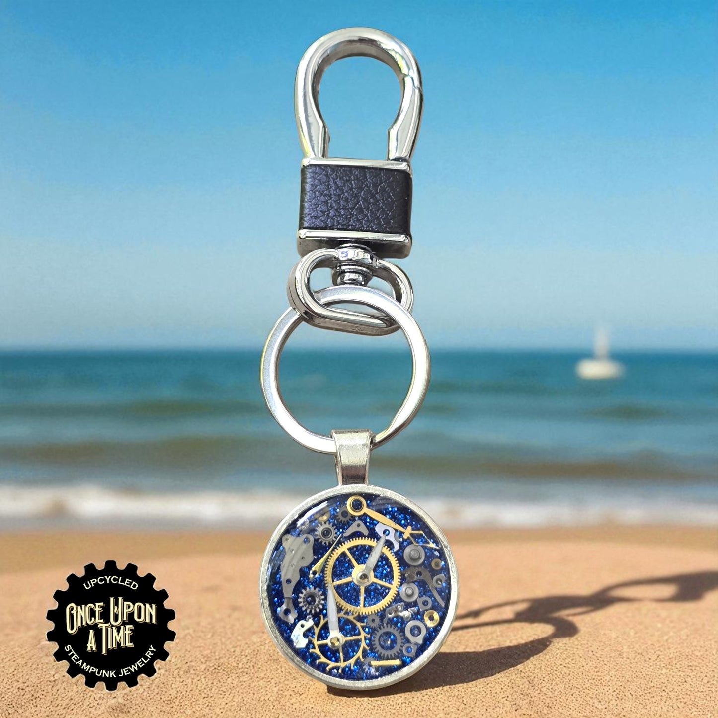 Large Round Watch Part Keychains