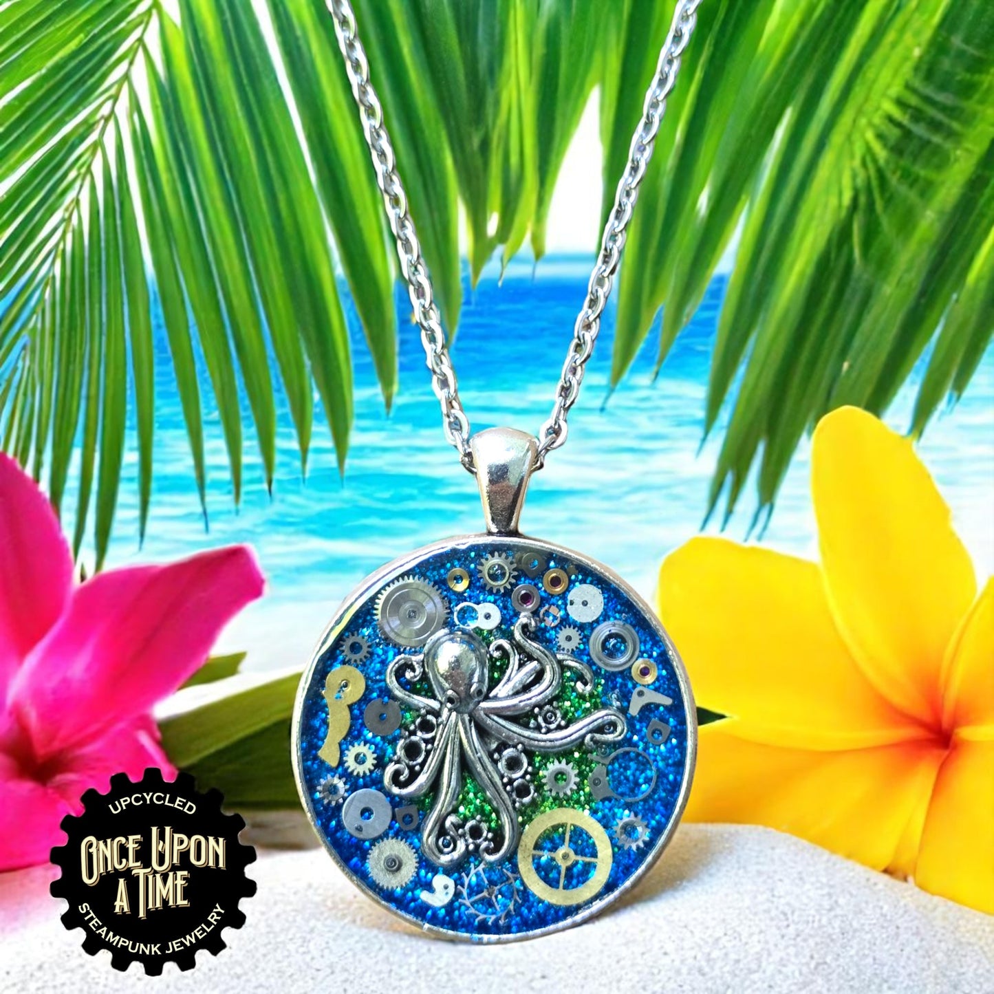 Octopus Lg Round Watch Part Pendant