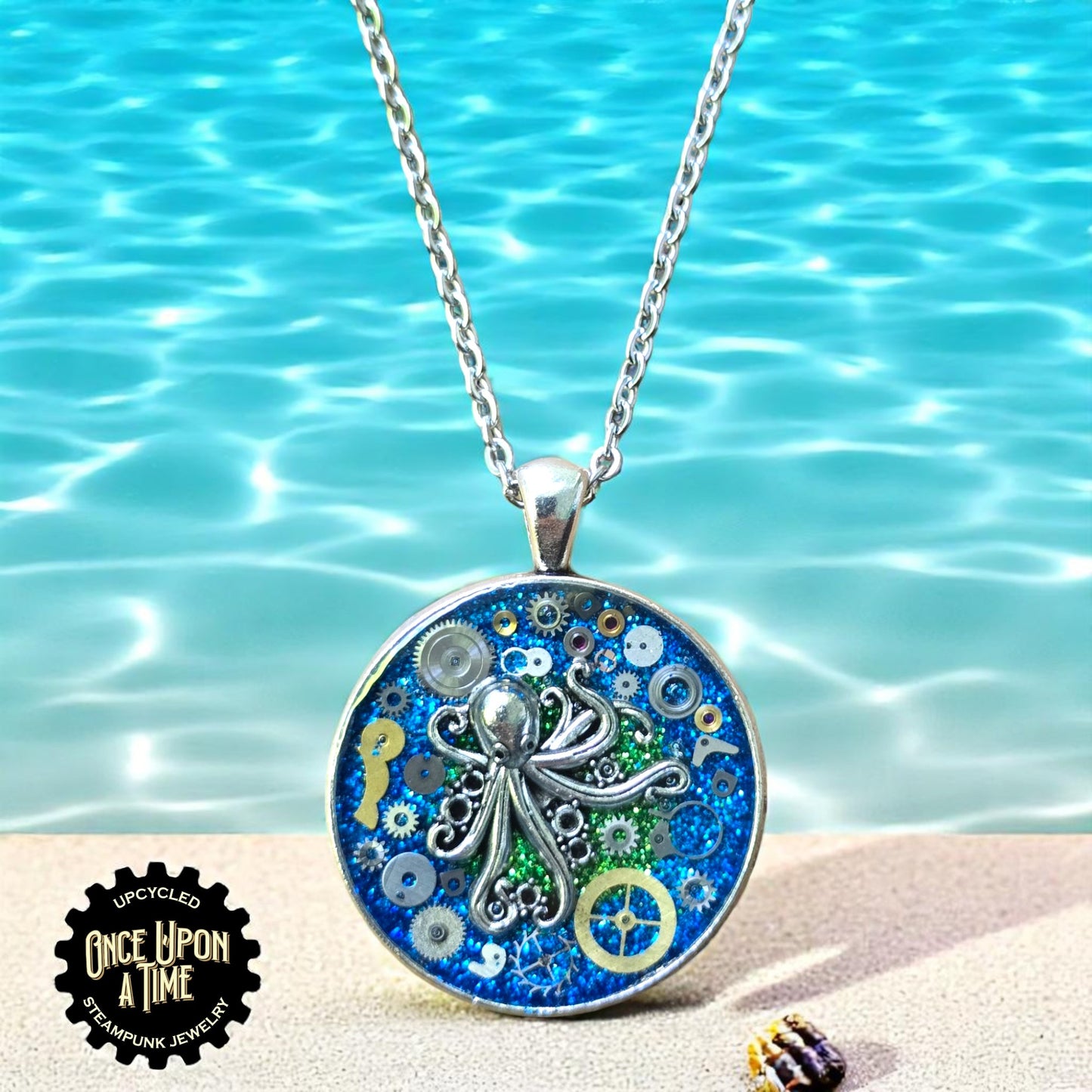 Octopus Lg Round Watch Part Pendant