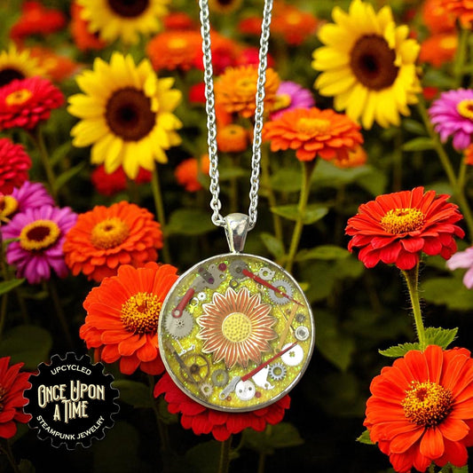 Sunflower Large Round Watch Part Pendant